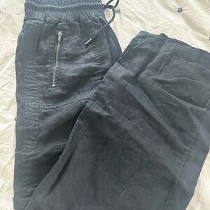 Althleta Retreat Black linen wide leg Pants